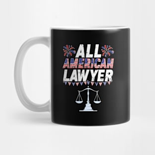 All American Lawyer Patriotic 4Th Of July Mug